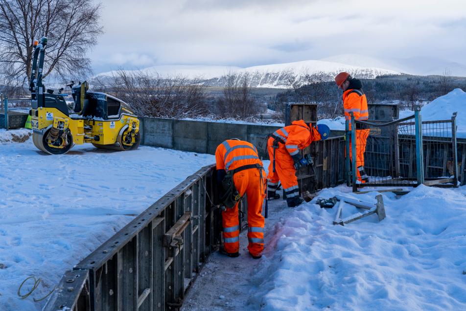Construction beginning on the learning hub at Scotland's Wildlife Discovery Centre in winter December

Image: KEITH RINGLAND 2022